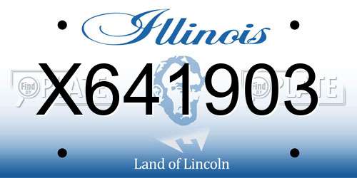 X641903 Illinois License Plate