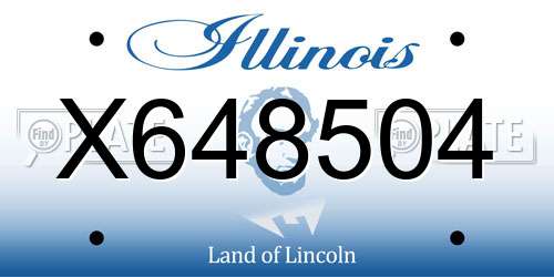 X648504 Illinois License Plate