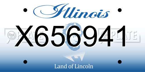 X656941 Illinois License Plate