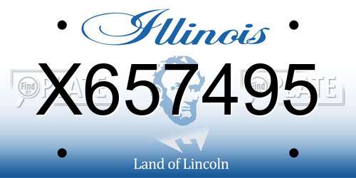X657495 Illinois License Plate