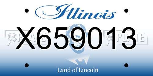 X659013 Illinois License Plate