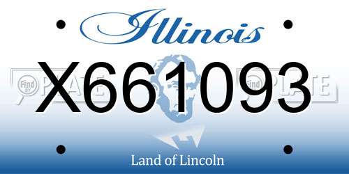 X661093 Illinois License Plate