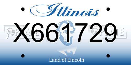 X661729 Illinois License Plate