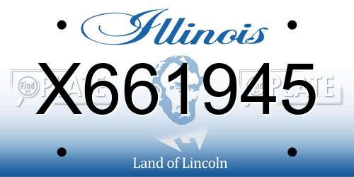 X661945 Illinois License Plate