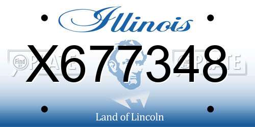 X677348 Illinois License Plate