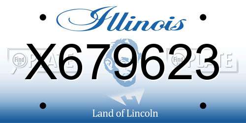 X679623 Illinois License Plate