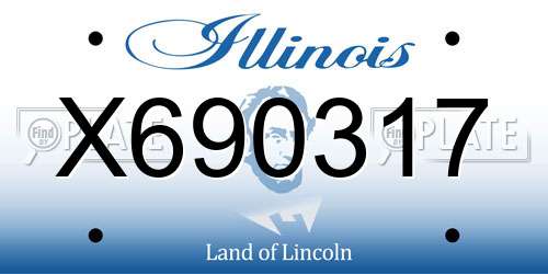 X690317 Illinois License Plate