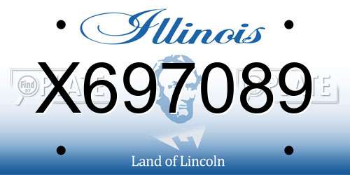 X697089 Illinois License Plate