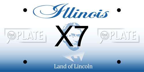 X7 Illinois License Plate