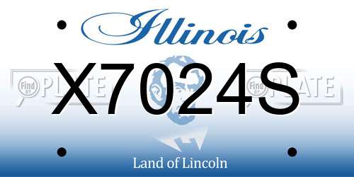 X7024S Illinois License Plate