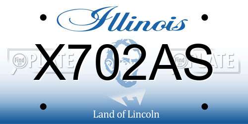 X702AS Illinois License Plate