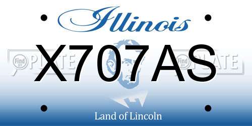 X707AS Illinois License Plate