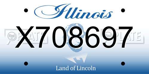 X708697 Illinois License Plate
