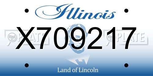 X709217 Illinois License Plate