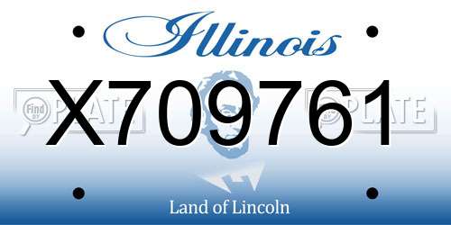 X709761 Illinois License Plate