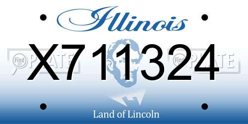 X711324 Illinois License Plate