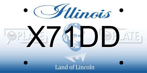 X71DD Illinois License Plate