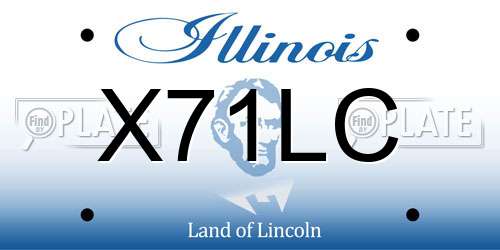 X71LC Illinois License Plate
