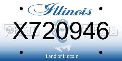 X720946 Illinois License Plate