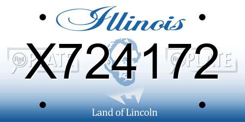 X724172 Illinois License Plate