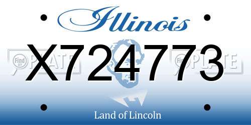 X724773 Illinois License Plate