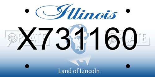 X731160 Illinois License Plate