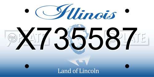 X735587 Illinois License Plate