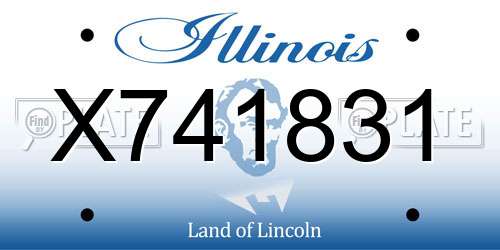 X741831 Illinois License Plate