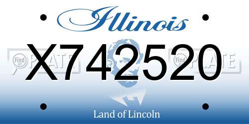 X742520 Illinois License Plate