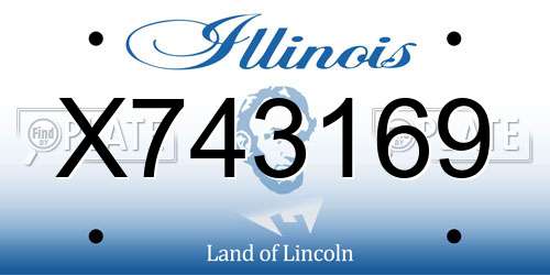 X743169 Illinois License Plate