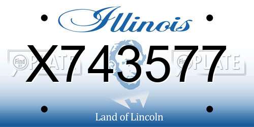 X743577 Illinois License Plate