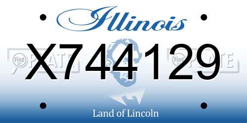 X744129 Illinois License Plate