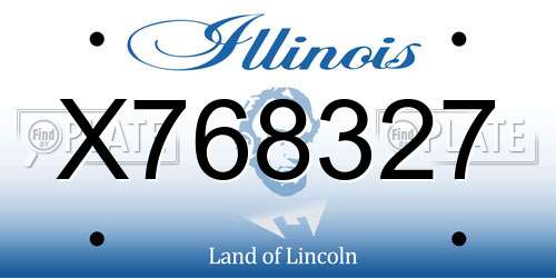 X768327 Illinois License Plate