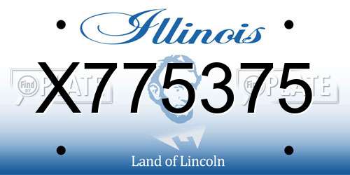X775375 Illinois License Plate