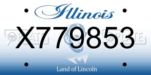 X779853 Illinois License Plate