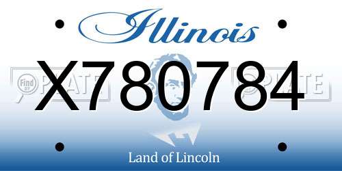 X780784 Illinois License Plate