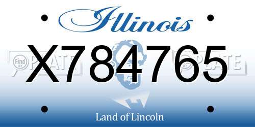 X784765 Illinois License Plate