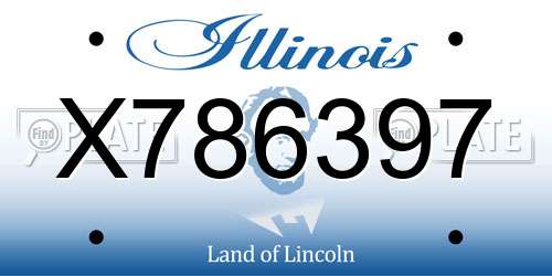 X786397 Illinois License Plate