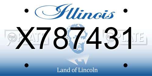 X787431 Illinois License Plate