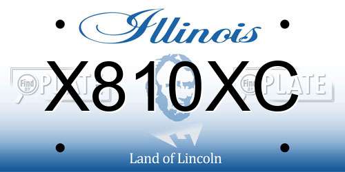 X810XC Illinois License Plate
