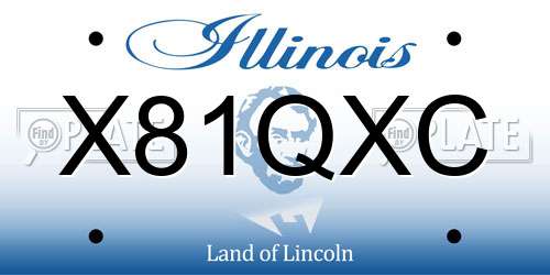 X81QXC Illinois License Plate