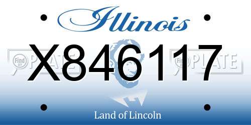 X846117 Illinois License Plate
