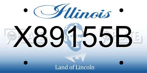 X89155B Illinois License Plate