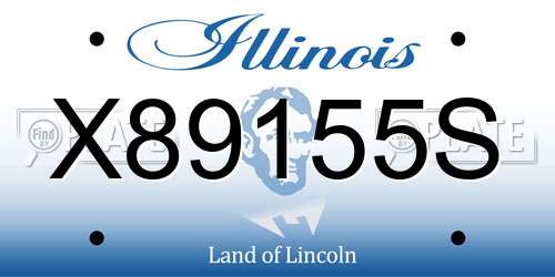 X89155S Illinois License Plate