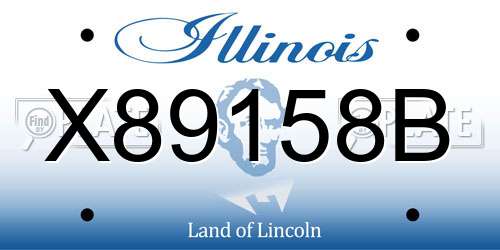 X89158B Illinois License Plate