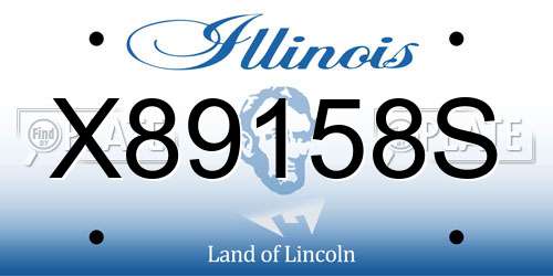X89158S Illinois License Plate