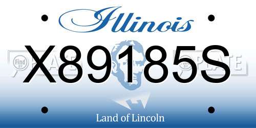 X89185S Illinois License Plate