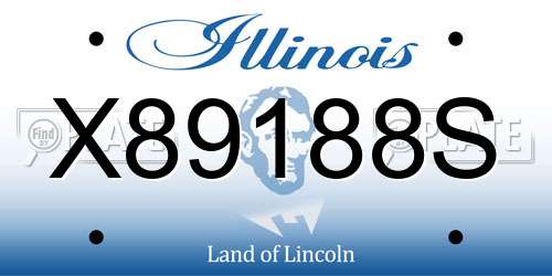 X89188S Illinois License Plate