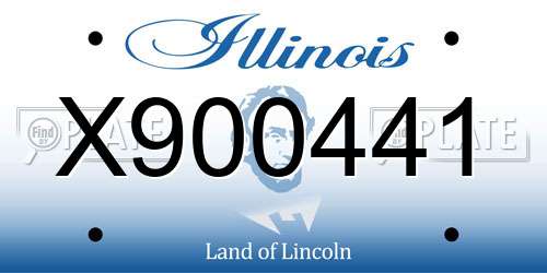 X900441 Illinois License Plate