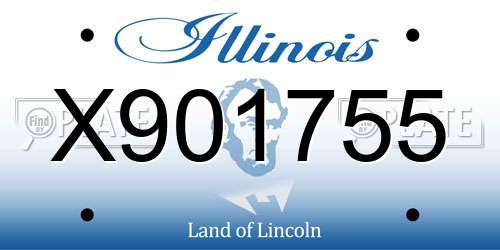 X901755 Illinois License Plate